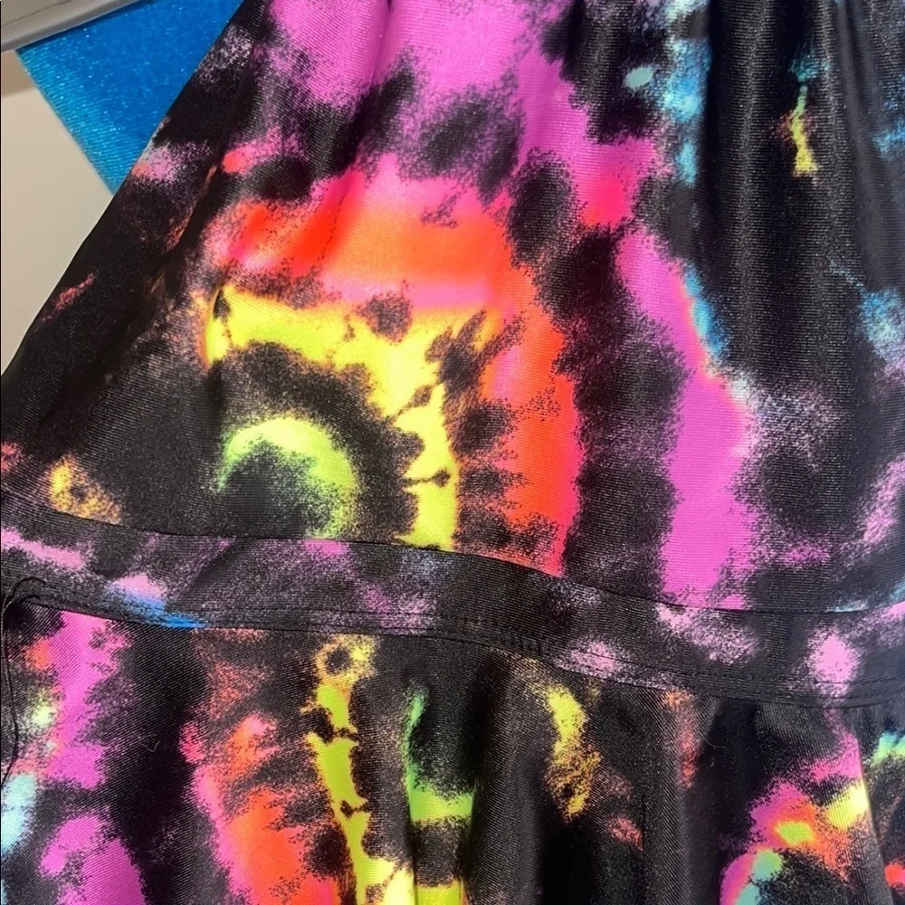 Wonder Nation Tie-Dye Halter Swim Set - Black, Pink, Yellow, Green